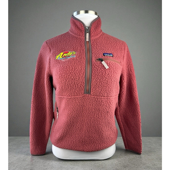 Patagonia Jackets & Blazers - Patagonia Women’s Retro Pile Marsupial 1/2 Zip Fleece Rosehip *Company Logo Sm S